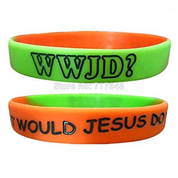 100pcs religious christ what would jesus do wwjd segmented wristband silicone bracelets by epacket a1, White
100pcs religious christ what would jesus do wwjd segmented wristband silicone bracelets by epacket a1, White