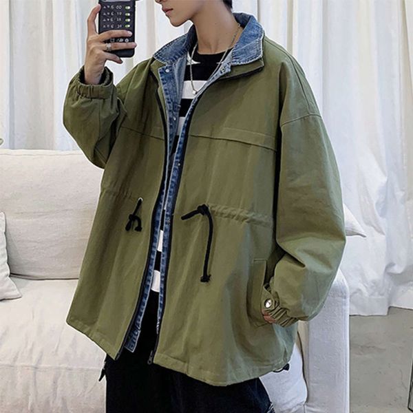new 2020 men's winter spring denim jacket fake two piece tooling coat autumn dress, Black
new 2020 men's winter spring denim jacket fake two piece tooling coat autumn dress, Black