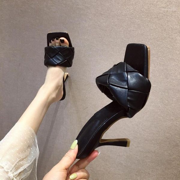 dress shoes brand design woman slipers 2021 summer square toe high heels sandals women weave good quality white blue1, Black
dress shoes brand design woman slipers 2021 summer square toe high heels sandals women weave good quality white blue1, Black