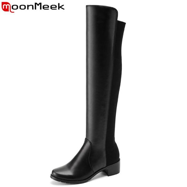 boots moonmeek black fashion autumn women over the knee round toe med heels stretch fabric+cow leather
boots moonmeek black fashion autumn women over the knee round toe med heels stretch fabric+cow leather