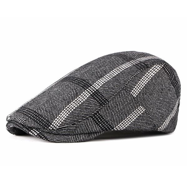 berets spring autumn winter cap for men women vintage plaid beret retro ivy sboy flat male female 097, Blue;gray
berets spring autumn winter cap for men women vintage plaid beret retro ivy sboy flat male female 097, Blue;gray
