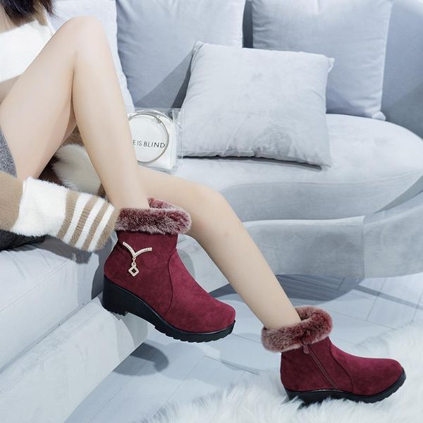 зима 2020 женские низкий каблук снега сапоги овцы jin velvet rex fur теплые ботинки шкентель хлопка-проложенный обувь женская, Black 
зима 2020 женские низкий каблук снега сапоги овцы jin velvet rex fur теплые ботинки шкентель хлопка-проложенный обувь женская, Black