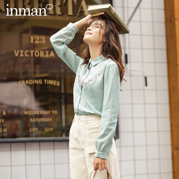 inman winter new arrivals art long sleeves fresh comfortable jacquard cotton flower embroidered versatile women's shirt 201028, White
inman winter new arrivals art long sleeves fresh comfortable jacquard cotton flower embroidered versatile women's shirt 201028, White