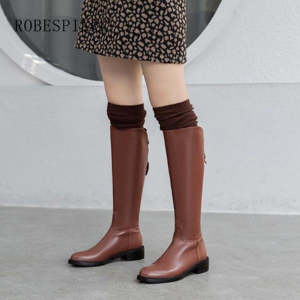 robespiere winter boots women riding casual buckle zipper genuine leather shoes thigh high loose boots botas mujer footwear b92, Black
robespiere winter boots women riding casual buckle zipper genuine leather shoes thigh high loose boots botas mujer footwear b92, Black