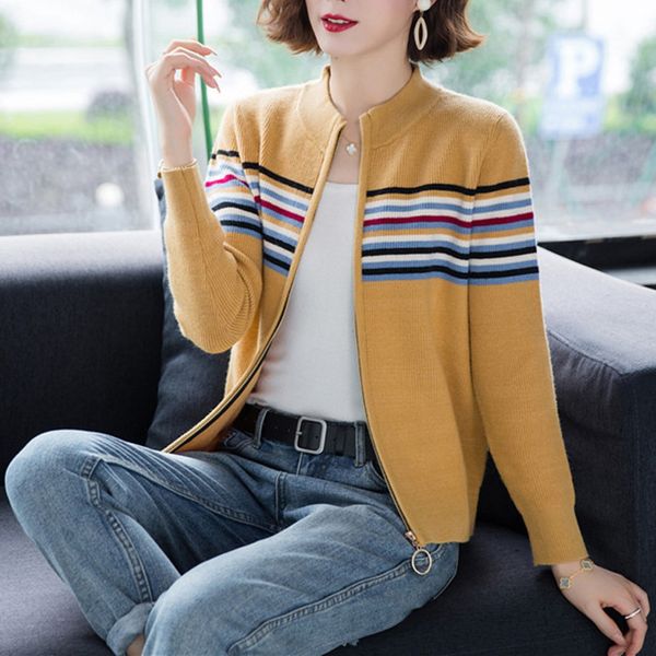 autumn new striped stand collar zipper women's zipper zippercardigan loose casual versatile knitting autumn new striped stand collar zi, White;black
autumn new striped stand collar zipper women's zipper zippercardigan loose casual versatile knitting autumn new striped stand collar zi, White;black