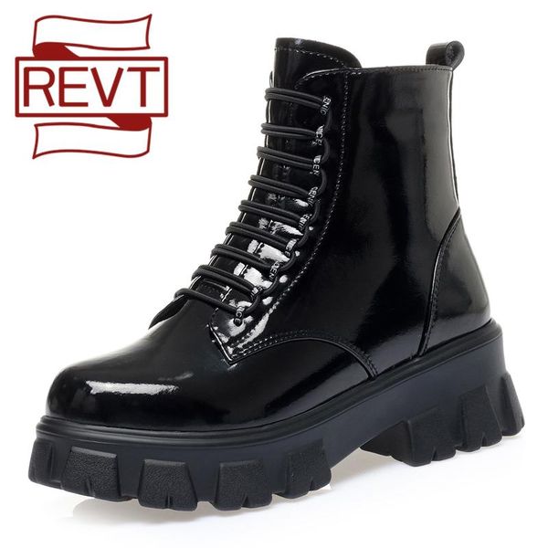 boots revt shoes women genuine leather ladies autumn patent female motorcycle lace-up women's ankle, Black
boots revt shoes women genuine leather ladies autumn patent female motorcycle lace-up women's ankle, Black