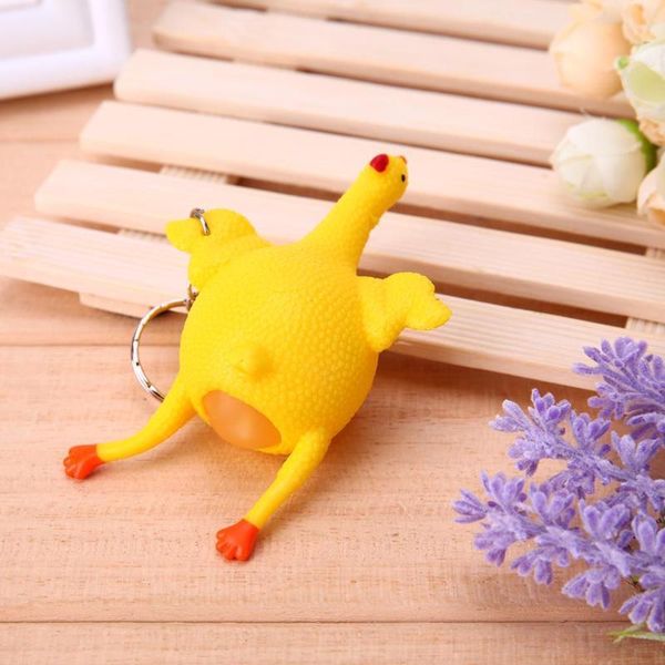 3pcs/squeeze Chicken Egg Laying Hens Anti Stress Keychain Toy For Kids Pvc Tricky Funny Gadgets Party Prank Joke Toy 1 Pc Funny