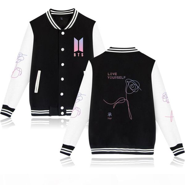 kpop baseball jackets harajuku hoodies women love yourself bangtan k- sweatshirt women long hip hop baseball jackets, Black;brown
kpop baseball jackets harajuku hoodies women love yourself bangtan k- sweatshirt women long hip hop baseball jackets, Black;brown