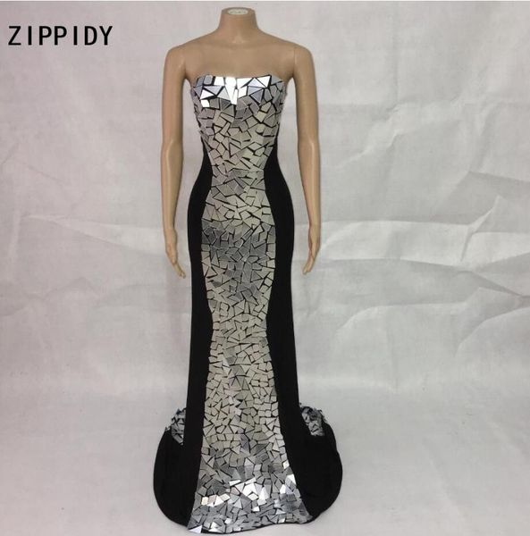 stage wear silver bling mirror long dress women's birthday party celebrate evening female singer dancer show dresses, Black;red
stage wear silver bling mirror long dress women's birthday party celebrate evening female singer dancer show dresses, Black;red