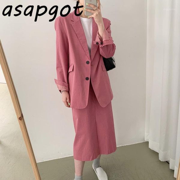 two piece dress skirt suits blazer & retro loose casual coat women solid high waist mid-length cotton linen1, White
two piece dress skirt suits blazer & retro loose casual coat women solid high waist mid-length cotton linen1, White
