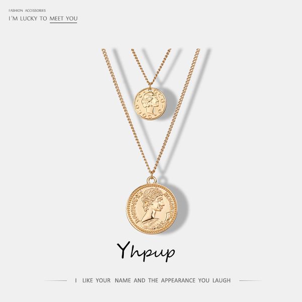 yhpup vintage retro round portrait coin pendant necklace statement charm ethnic multilaye necklace for female punk gold gift, Silver
yhpup vintage retro round portrait coin pendant necklace statement charm ethnic multilaye necklace for female punk gold gift, Silver