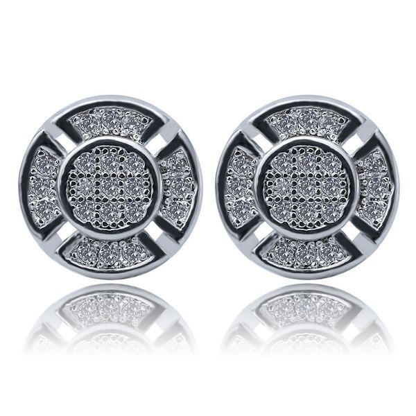 new style full white zircon hip hop round stud earrings screw back gold plated earrings vintage geometric jewelry, Golden;silver
new style full white zircon hip hop round stud earrings screw back gold plated earrings vintage geometric jewelry, Golden;silver