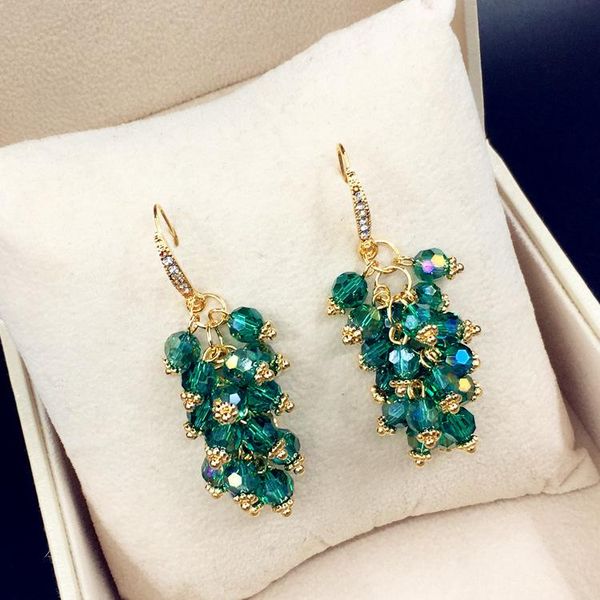combination of grape crystal accessories big earrings female long design fashion elegant tassel, Silver
combination of grape crystal accessories big earrings female long design fashion elegant tassel, Silver