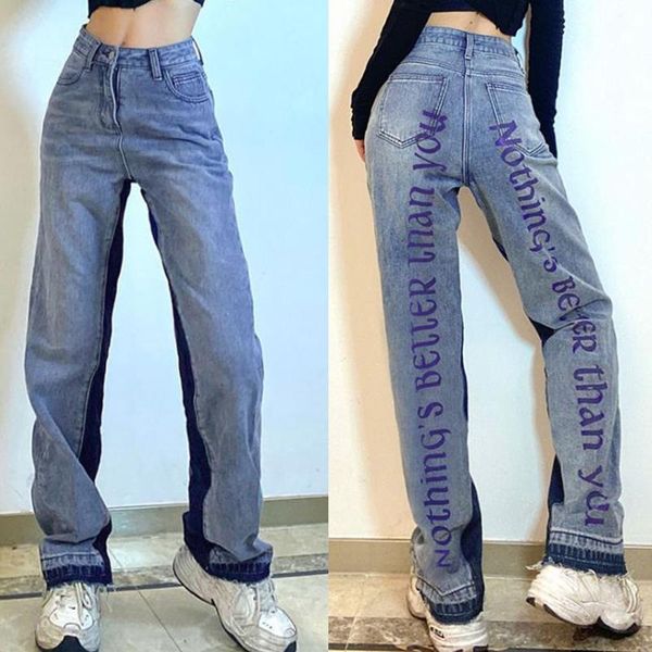 new letter print fashion streetwear jeans women high waist baggy vintage straight trousers leisure female cargo denim pants, Blue
new letter print fashion streetwear jeans women high waist baggy vintage straight trousers leisure female cargo denim pants, Blue