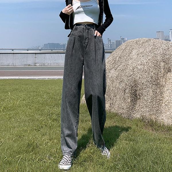 straight high waist jeans woman denim pants full length trousers womens clothing plus size black jeans korean fashion streetwear, Blue
straight high waist jeans woman denim pants full length trousers womens clothing plus size black jeans korean fashion streetwear, Blue