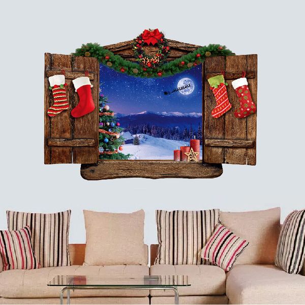 deer christmas fake 3d claus sleigh santa wall windows glass decoration decals closet stickers
deer christmas fake 3d claus sleigh santa wall windows glass decoration decals closet stickers