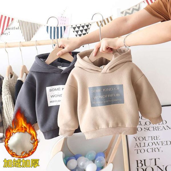 korean version boys' foreign sle plush thickened children's warm hooded sweater autumn winter baby coat, Black
korean version boys' foreign sle plush thickened children's warm hooded sweater autumn winter baby coat, Black