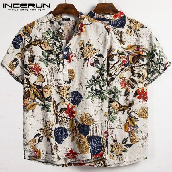 incerun men chic printed short sleeve stand neck shirt fashion comfort joker button mens holiday beach casual blouse streetwear1, White;black
incerun men chic printed short sleeve stand neck shirt fashion comfort joker button mens holiday beach casual blouse streetwear1, White;black