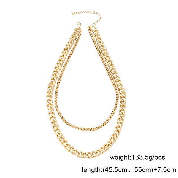 chokers 2021 ins gold chain chunky double layers minimalism minimalist choker necklaces trendy korean fashion men women party jewelry, Golden;silver
chokers 2021 ins gold chain chunky double layers minimalism minimalist choker necklaces trendy korean fashion men women party jewelry, Golden;silver