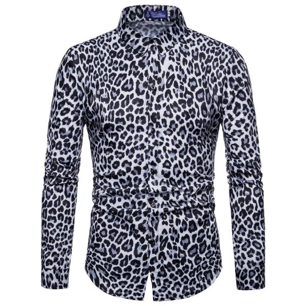 2021 mens trend nightclub leopard print shirt long sleeve shirt male social casual party chemise, White;black
2021 mens trend nightclub leopard print shirt long sleeve shirt male social casual party chemise, White;black