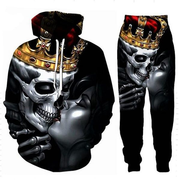 new men/womens skull king and queen hoodies funny 3d print fashion tracksuits crewneck hip hop sweatshirt and pants 2 pcs set hoodies, Gray
new men/womens skull king and queen hoodies funny 3d print fashion tracksuits crewneck hip hop sweatshirt and pants 2 pcs set hoodies, Gray