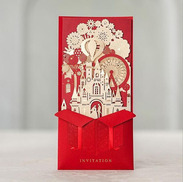 50pcs wishmade 3d red laser cut wedding invitations with bride and groom in castle candy box for marriage wedding cards cw5073
50pcs wishmade 3d red laser cut wedding invitations with bride and groom in castle candy box for marriage wedding cards cw5073