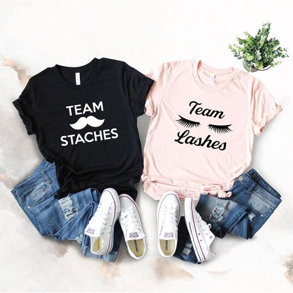 women's t-shirt gender reveal party team tshirts boy girl shirts pregnancy announcement lashes staches loose plus size, White
women's t-shirt gender reveal party team tshirts boy girl shirts pregnancy announcement lashes staches loose plus size, White