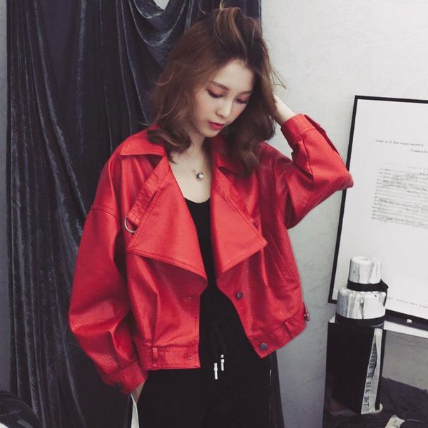 zqlz spring faux leather jacket women 2020 new loose pu motorcycle biker black coats female turn-down collar punk jackets womens1
zqlz spring faux leather jacket women 2020 new loose pu motorcycle biker black coats female turn-down collar punk jackets womens1