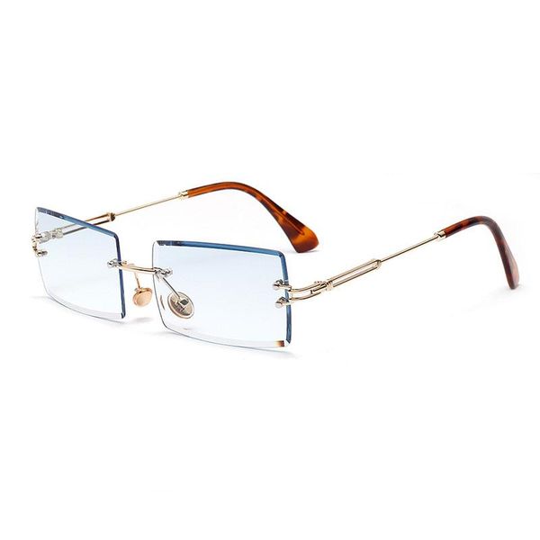 sunglasses 2021 design fashion square rimless women vintage diamond cutting gradient clear sun glasses uv400, White;black
sunglasses 2021 design fashion square rimless women vintage diamond cutting gradient clear sun glasses uv400, White;black