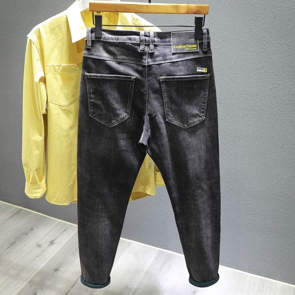 qyuna versatile contrast green grey black brand jeans men's fashion jeans texture washed slim elastic leggings trendy and autumn pdqfu, Blue
qyuna versatile contrast green grey black brand jeans men's fashion jeans texture washed slim elastic leggings trendy and autumn pdqfu, Blue