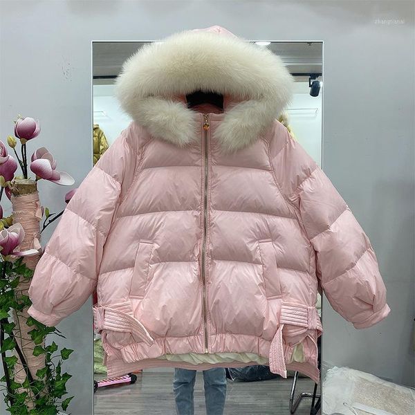 real fur collar 2020 new women winter jacket hooded thick warm down parkas loose female white duck down coats snow outwear1, Black
real fur collar 2020 new women winter jacket hooded thick warm down parkas loose female white duck down coats snow outwear1, Black