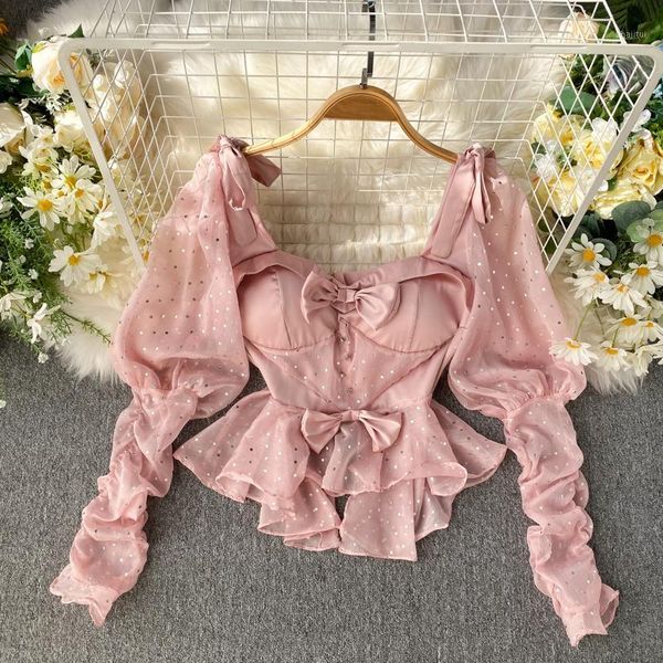 2019 new fashion women's clothing ruffled square collar puff sleeve womens and blouses1, White
2019 new fashion women's clothing ruffled square collar puff sleeve womens and blouses1, White