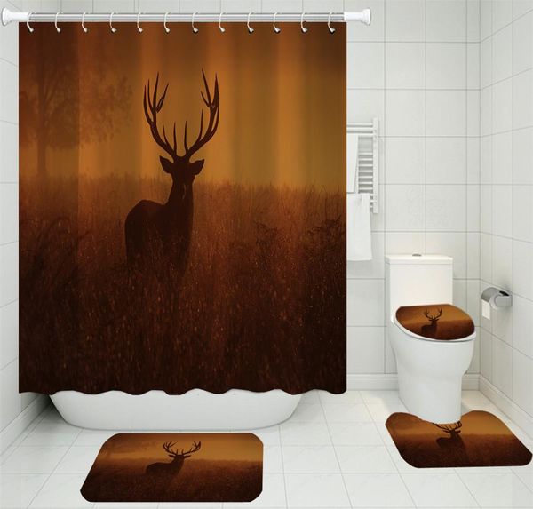 4 pieces of elk animal shower curtain bathroom supplies shower curtain floor mat toilet mat u-shaped floor mat bathroom set
4 pieces of elk animal shower curtain bathroom supplies shower curtain floor mat toilet mat u-shaped floor mat bathroom set