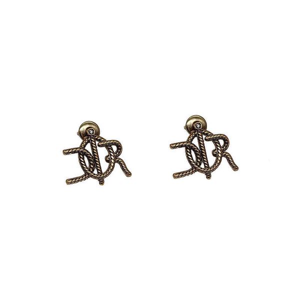 gift box 925 silver needle new fashion earrings classic twist english alphabet gold plated jewelry, Golden
gift box 925 silver needle new fashion earrings classic twist english alphabet gold plated jewelry, Golden
