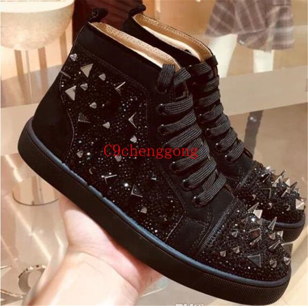 size 35 to 46 black spikes lace up arena shoes vintage red bottom platform shoes womens mens designer sneaker tradingbear
size 35 to 46 black spikes lace up arena shoes vintage red bottom platform shoes womens mens designer sneaker tradingbear