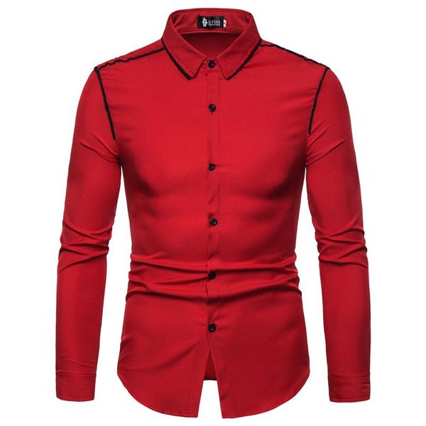 single breasted mens dress shirt men long sleeve blouse solid color men tuxedo shirt mens korean fashion shirts for xxl, White;black
single breasted mens dress shirt men long sleeve blouse solid color men tuxedo shirt mens korean fashion shirts for xxl, White;black