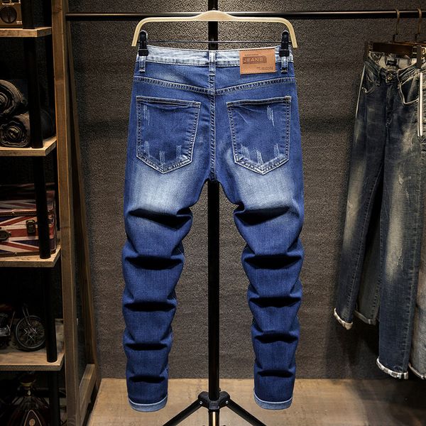 men's jeans fashion brand ripped men skinny pants man cowboys demin male trousers 9515, Blue
men's jeans fashion brand ripped men skinny pants man cowboys demin male trousers 9515, Blue