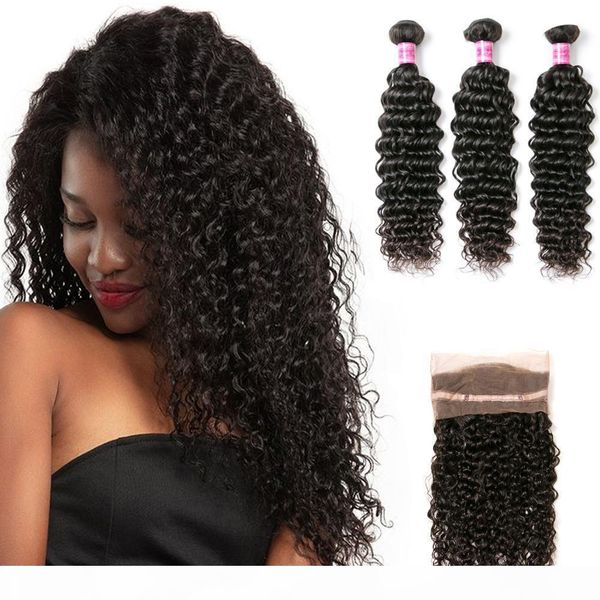 deep wave human remy hair bundle with 360 frontal brazilian hair 3 bundles with 360 lace frontal pre-plucked deep weave hair exte hairs, Black
deep wave human remy hair bundle with 360 frontal brazilian hair 3 bundles with 360 lace frontal pre-plucked deep weave hair exte hairs, Black