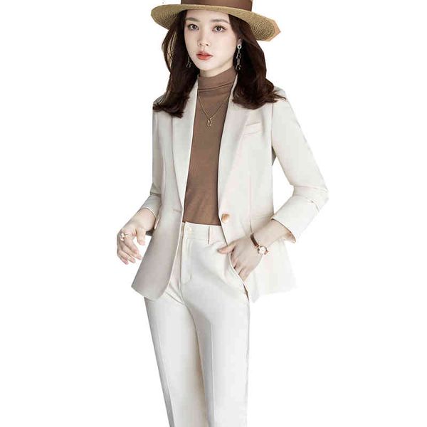 women's two piece pants beige khaki black pant suit women female business formal 2 set slim blazer and trousers for office ladies work, White
women's two piece pants beige khaki black pant suit women female business formal 2 set slim blazer and trousers for office ladies work, White