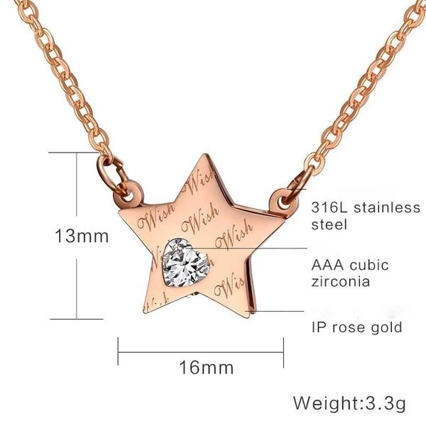 ruiyi vbb39 necklace sell popular man woman 13mm five-pointed star shape rose color lover gift women korea style 201013, Silver
ruiyi vbb39 necklace sell popular man woman 13mm five-pointed star shape rose color lover gift women korea style 201013, Silver