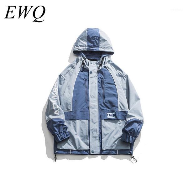 men's jackets ewq / men's wear can ship 2021 spring fashion loose coat with hat hit color split joint big pocket casual jacket 9y8, Black;brown
men's jackets ewq / men's wear can ship 2021 spring fashion loose coat with hat hit color split joint big pocket casual jacket 9y8, Black;brown