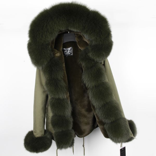 2021 new fox-like collar style, military green lining, detachable short jacket znrn, Black
2021 new fox-like collar style, military green lining, detachable short jacket znrn, Black