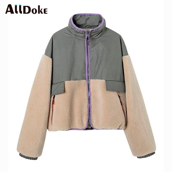 women's jackets alldoke 2021 women fleece teddy warm jacket stand pockets patchwork winter coat causal oversized veste femme, Black;brown
women's jackets alldoke 2021 women fleece teddy warm jacket stand pockets patchwork winter coat causal oversized veste femme, Black;brown