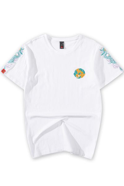 2021 new summer dragon men embroidered chinese casual shirt cotton short sleeve upper neck t of vintage male fashion hjuk, White;black
2021 new summer dragon men embroidered chinese casual shirt cotton short sleeve upper neck t of vintage male fashion hjuk, White;black