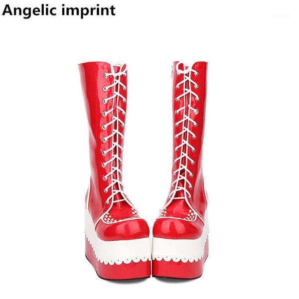 angelic imprint mori girl women motorcycle shoes lady high wedges heels lolita punk boots woman princess dress pumps lacework 471, Black
angelic imprint mori girl women motorcycle shoes lady high wedges heels lolita punk boots woman princess dress pumps lacework 471, Black