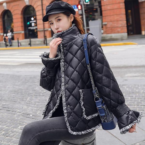 women's down & parkas korean elegant 2021 winter cotton coat women loose warm short outwear my76, Black
women's down & parkas korean elegant 2021 winter cotton coat women loose warm short outwear my76, Black