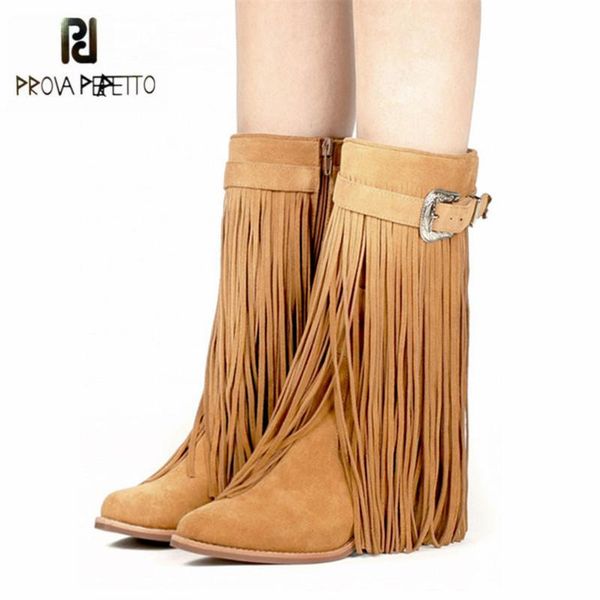 prova perfetto full fringed women high boots autumn winter suede tassels chunky high heel long boot buckles platform botas mujer, Black
prova perfetto full fringed women high boots autumn winter suede tassels chunky high heel long boot buckles platform botas mujer, Black