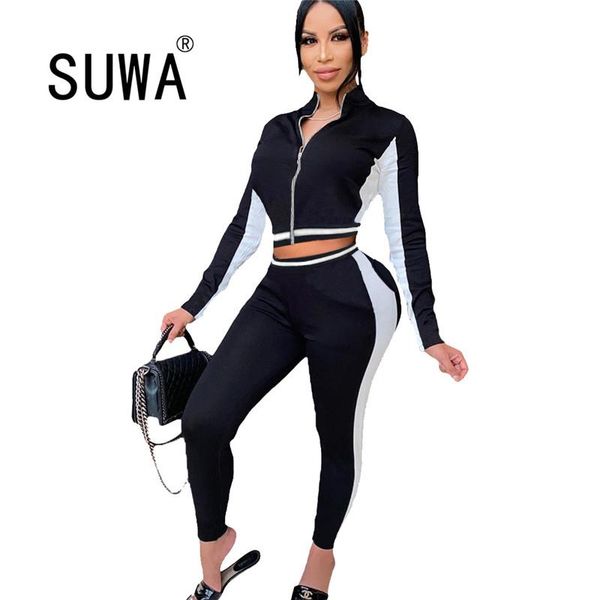 women's tracksuits side white striped patchwork women two piece outfits workout clothes long sleeve crop jogger pants suit wholesale, Gray
women's tracksuits side white striped patchwork women two piece outfits workout clothes long sleeve crop jogger pants suit wholesale, Gray