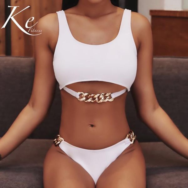 women's swimwear ke 2021 summer collection ladies pure color plastic chain link split bikini 2 pieces white color1, White;black
women's swimwear ke 2021 summer collection ladies pure color plastic chain link split bikini 2 pieces white color1, White;black