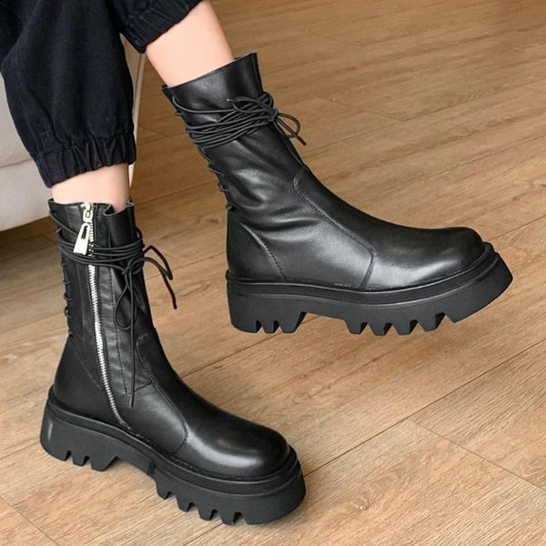 boots women genuine leather chunky platform ankle square toe zip short bwinter fashion cross-tied dress black ladies shoes
boots women genuine leather chunky platform ankle square toe zip short bwinter fashion cross-tied dress black ladies shoes